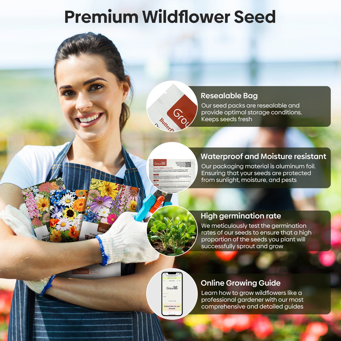 Butterfly Wildflower Mix 26 varieties 4OZ