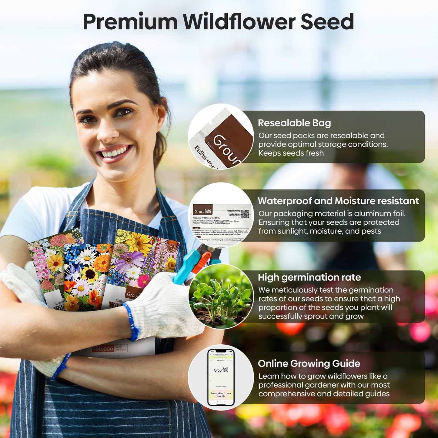 Pollinator Wildflower Mix 28 Varieties 2OZ