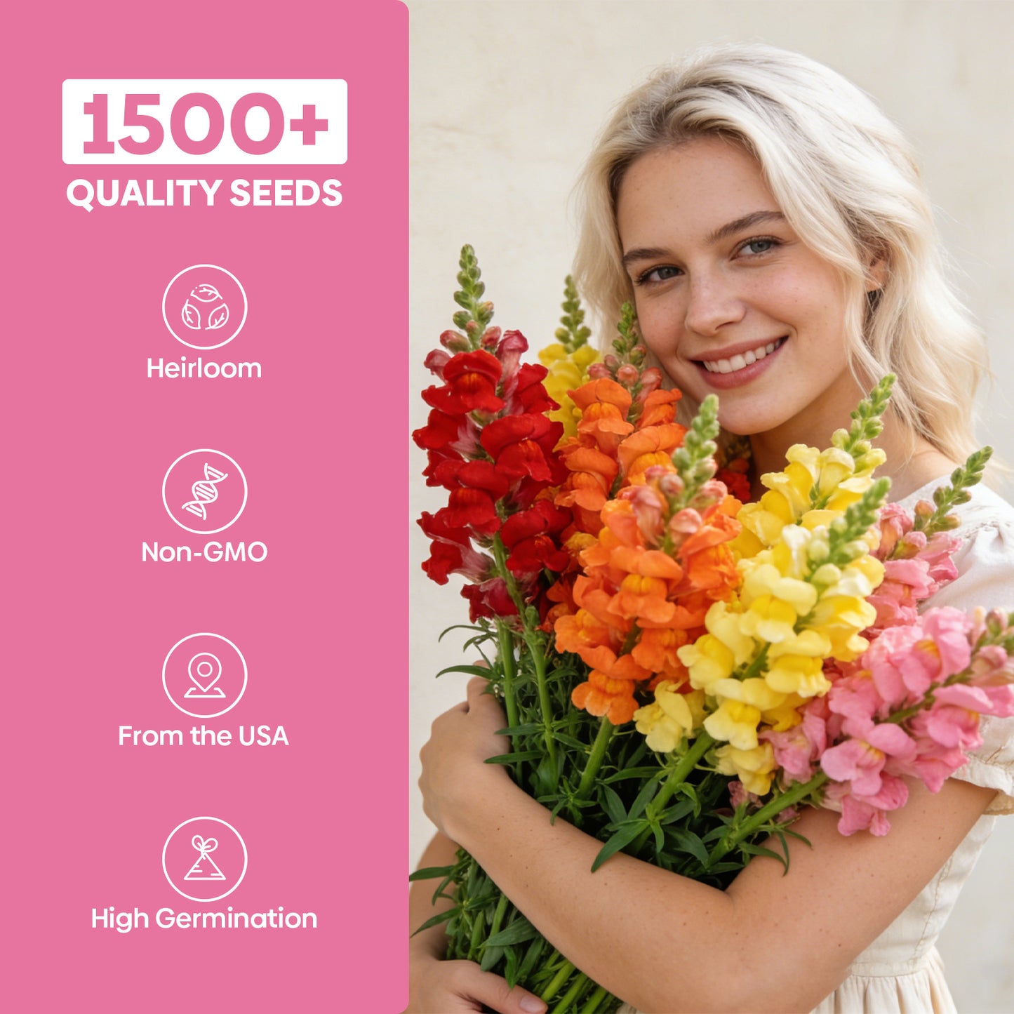 1500+ Tetra Mix Snapdragon Seeds