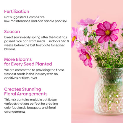 Cosmos Seeds Wildflower Mix 4 varieties