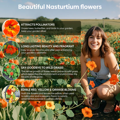 Nasturtium Seeds 1oz