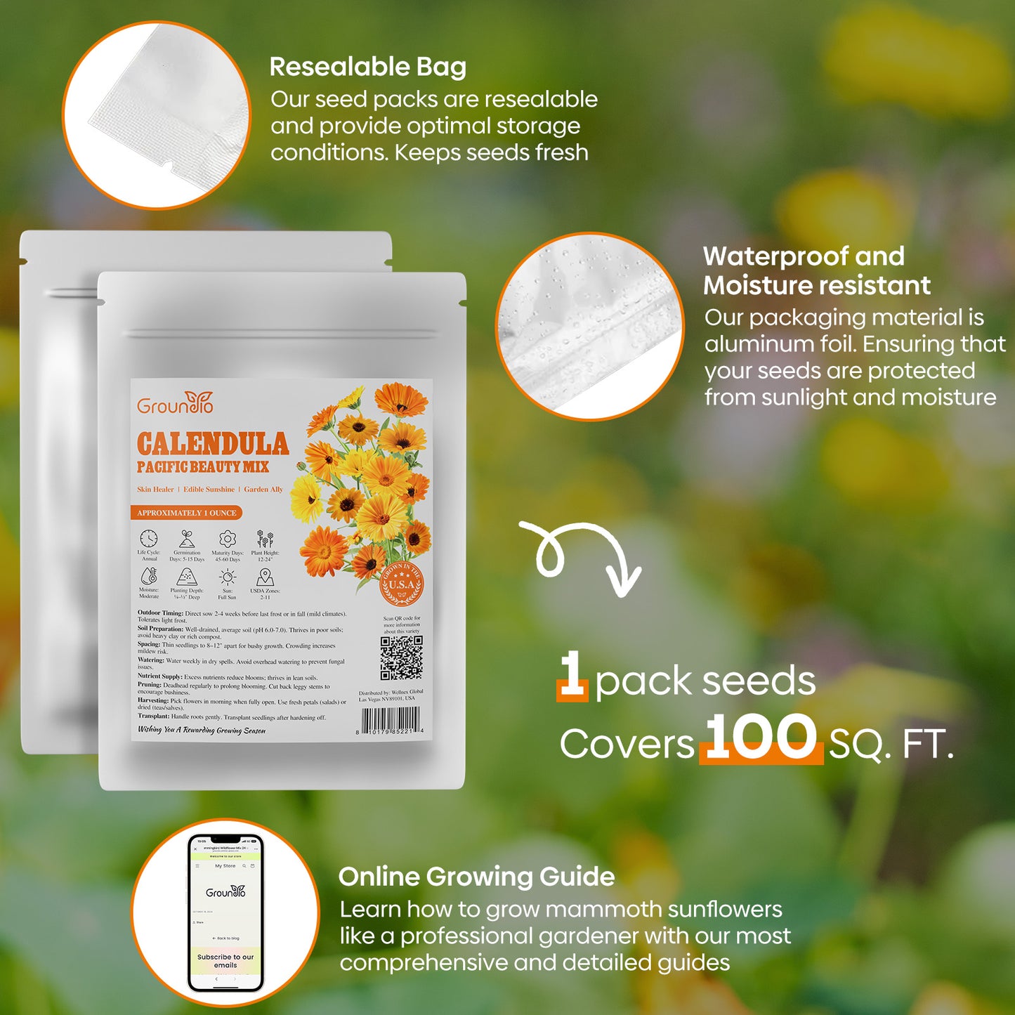 Calendula Seeds 1oz
