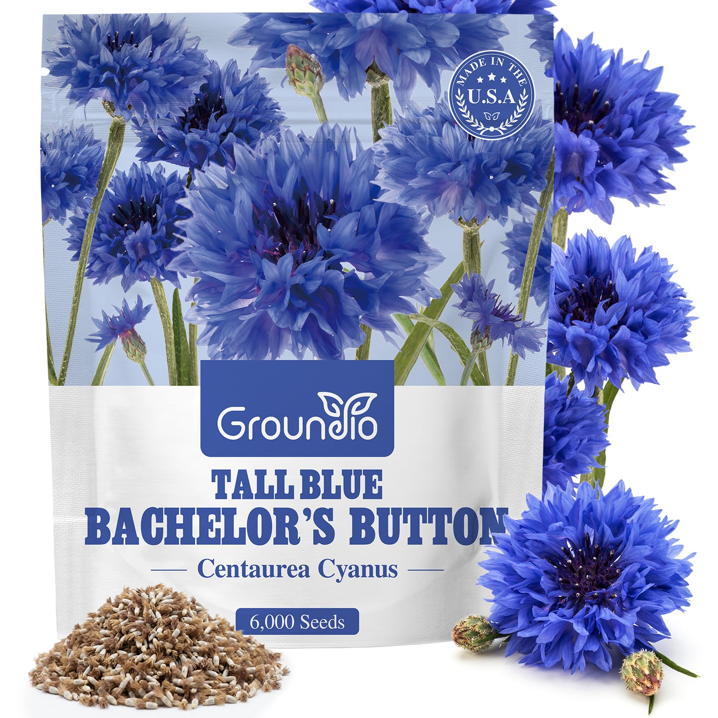 6000+ Blue Bachelor Button Seeds - Centaurea Cyanus